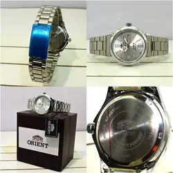 اورینت 3 ستاره دو تقویم ORIENT B-1047 کلا نقره ای موتور ژاپن