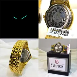 ساعت مچی مردانه سوستون مدل SVESTON VICTON SV-7463G دو تقویم با صفحه طوسی