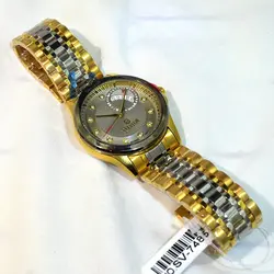 ساعت مچی مردانه سوستون مدل SVESTON EMPEROR SV-7485 دورتقویم حلقه پرنگین با صفحه طوسی