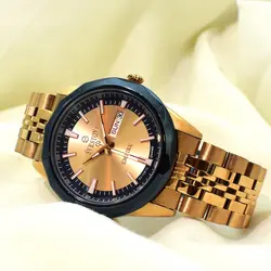 ساعت مردانه سوستون 2 تقویم مدل SVESTON DEVOTION SV-7481G رنگ رزگلد