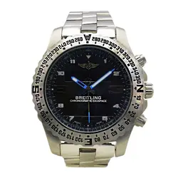 برایتلینگ  2 زمانه ** BREITLING VB5510-XB55 جدید موتور ژاپن * شیشه سافایر کریستال * تاچیمتردور صفحه متحرک دستی گردان