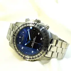 برایتلینگ  2 زمانه ** BREITLING VB5510-XB55 جدید موتور ژاپن * شیشه سافایر کریستال * تاچیمتردور صفحه متحرک دستی گردان