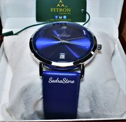 ((( اتمام موجودی ))) FITRON فیترون اورجینال ژاپن سرمه ای کلاسیک با صفحه ساده و تاریخ روز شمار * اصل ژاپن * رنگ نایاب و بینظیر