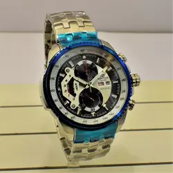 CASIO Edifice EF-558 ژاپن ادیفایس 4 موتوره کرنوگراف دو تقویم *** فول استیل *** موتور بسیار قدرتمند ژاپن *** کیفیت +AAA