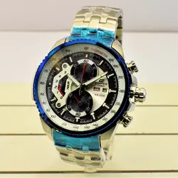 CASIO Edifice EF-558 ژاپن ادیفایس 4 موتوره کرنوگراف دو تقویم *** فول استیل *** موتور بسیار قدرتمند ژاپن *** کیفیت +AAA
