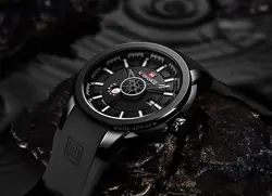 NAVIFORCE اورجینال طرحی جدید ومتفاوت موتور ژاپن * 2 تقویم روز شمار ( و ایام هفته باموتور سمت چپ ) * ضدآب 3ATM با شیشه ضد خش * بسیار شیک