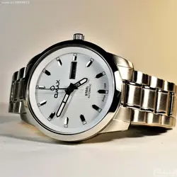 OMAX WATCH OSA009 اتوماتیک نبضی اصل ژاپن اوماکس اتومات 21 سنگ ساخت ژاپن موتور J800 با کیفیت ** فول استیل ** درب شیشه ای قلب باز