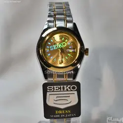 SEIKO 5 4S26-05X1 زنانه ساخت ژاپن سیکو 5 زنانه با موتور قدرتمند اپسون ژاپن ** فول استیل ** با تقویم روزشمار و ایام هفته لاتین و فارسی