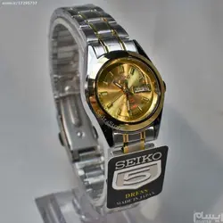 SEIKO 5 4S26-05X1 زنانه ساخت ژاپن سیکو 5 زنانه با موتور قدرتمند اپسون ژاپن ** فول استیل ** با تقویم روزشمار و ایام هفته لاتین و فارسی
