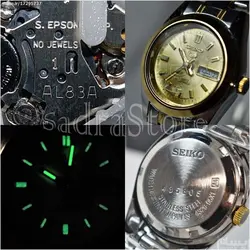 SEIKO 5 4S26-05X1 زنانه ساخت ژاپن سیکو 5 زنانه با موتور قدرتمند اپسون ژاپن ** فول استیل ** با تقویم روزشمار و ایام هفته لاتین و فارسی