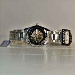 SEIKO 5 4S26-05X1 زنانه ساخت ژاپن سیکو 5 زنانه با موتور قدرتمند ژاپن ** درب استیل ** با تقویم روزشمار و ایام هفته لاتین و فارسی