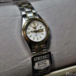 SEIKO 5 4S26-05X1 زنانه ساخت ژاپن سیکو 5 زنانه با موتور قدرتمند اپسون ژاپن ** درب استیل ** با تقویم روزشمار و ایام هفته لاتین و فارسی