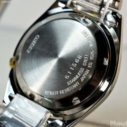 SEIKO 5 موتور ژاپن سیکوست زنانه مردانه &amp; درب استیل ، دو تقویمه با طراحی تقویمی ایام خاص لاتین و عربی