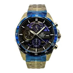CASIO Edifice EFR-556 ژاپن سرمه ای ادیفایس 4 موتوره کرنوگراف با تقویم روزشمار *** فول استیل *** موتور قدرتمند ژاپن *** کیفیت +AAA