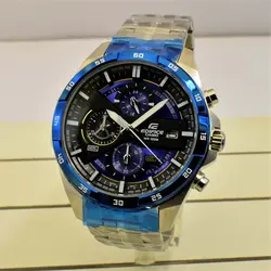 CASIO Edifice EFR-556 ژاپن سرمه ای ادیفایس 4 موتوره کرنوگراف با تقویم روزشمار *** فول استیل *** موتور قدرتمند ژاپن *** کیفیت +AAA