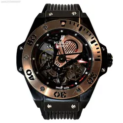 HUBLOT GENEVE COLLECTION 599988 اتومات ژاپن هابلوت اتومات ژاپن * شیشه کریستال * صفحه رنگی