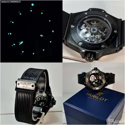 HUBLOT GENEVE COLLECTION 599988 اتومات ژاپن هابلوت اتومات ژاپن * شیشه کریستال * صفحه رنگی