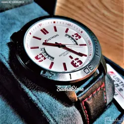 JUSTRONG WATCH اورجینال جاسترونگ با طرح تقویم خاص دوطرفه دورنگ سفید و قرمز ، بسیاز زیبا و باکیفیت