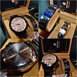 KADEMAN 685G جدید کلاسیک کادمن موتور ژاپن * 2 تقویم روز شمار و ایام هفته بسیار خوش طرح * ضدآب 3atm درحدآب باران توضیحات..