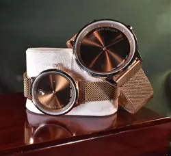 MOVADO WATCH NO:6933 ساخت ژاپن ست زنانه مردانه موادو جدید * موتور اورجینال ژاپن * ضد آب 3ATM بندو قاب فول استیل کیفیت ++A