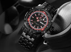 NAVIFORCE NF9073M موتور اورجینال ژاپن جدید ناوی فورس اسپورت اورجینال * ضدآب 3atm درحدآب باران شیشه ضدخش * دوتقویمه روز شمار وایام هفته