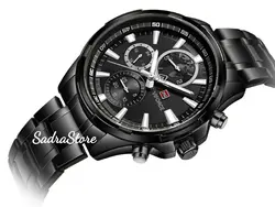 NAVIFORCE NF9089 موتور اورجینال ژاپن کلا فلزی 3 موتور اصل * فول تایم ضدآب 3ATM استیل