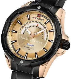 NAVIFORCE NF9121 جدید فوق العاده جذاب ناوی فورس کلاسیک 2 تقویم اورجینال * ضدآب 3ATM وشیشه ضدخش * تقویم روزشمار بهمراه ایام هفته *