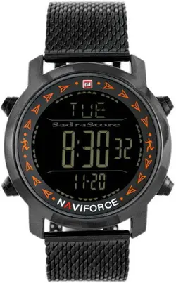 NAVIFORCE NF9130 ساعت دوزمانه دیجیتالی هوشمند اولین بار ناوی فورس نهایت امکانات در یک ساعت ، قدم شمار ، مقدارمصرف کالری و ...