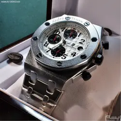 AUDEMARS PIGUET ـ AP اودمار پیکه 4 موتوره کرنوگراف ،، صفحه مشبک بهمراه تقویم روز شمار ،، شیشه کریستال ،، بسیار جذاب