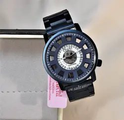 CHICHI WATCH 1249M اورجینال با گارانتی موتور شرکتی ساعت چی چی مردانه با موتور اصل ژاپن ** بند و قاب سرمه ای مات ** با طراحی دور صفحه پنجرهای قابل دید