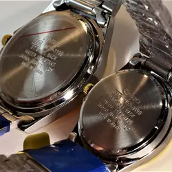 CASIO WATCH MTP1199 ساخت ژاپن ست زنانه مردانه کاسیو با موتور قدرتمند میوتا ژاپن ** درب استیل ** دارای تاریخ روز شمار