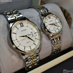 CITIZEN ECO-DRIVE 8059G ساخت ژاپن ست سیتیزن اکودرایو ** فول استیل ** دورنگ ** دو تقویم ** آنتی مغناطیس ** شیشه سافایر