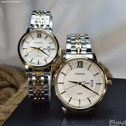 CITIZEN ECO-DRIVE 8059G ساخت ژاپن ست سیتیزن اکودرایو ** فول استیل ** دورنگ ** دو تقویم ** آنتی مغناطیس ** شیشه سافایر