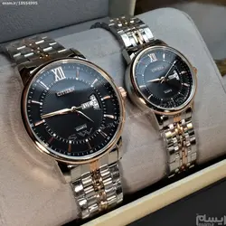 CITIZEN ECO-DRIVE 8059G ساخت ژاپن ست سیتیزن اکودرایو ** فول استیل ** دورنگ ** دو تقویم ** آنتی مغناطیس ** شیشه سافایر