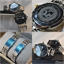CITIZEN ECO-DRIVE 8059G ساخت ژاپن ست سیتیزن اکودرایو ** فول استیل ** دورنگ ** دو تقویم ** آنتی مغناطیس ** شیشه سافایر