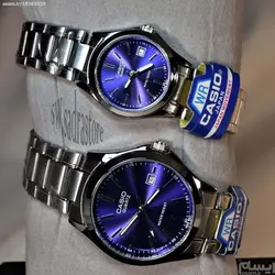 CASIO WATCH MTP1199 اورجینال ساخت ژاپن ست زنانه مردانه کاسیو با موتور قدرتمند میوتا ژاپن ** رنگ بسیار جذاب سرمه ای ** دارای تاریخ روز شمار