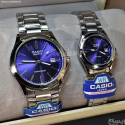 CASIO WATCH MTP1199 اورجینال ساخت ژاپن ست زنانه مردانه کاسیو با موتور قدرتمند میوتا ژاپن ** رنگ بسیار جذاب سرمه ای ** دارای تاریخ روز شمار
