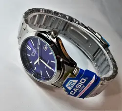 CASIO WATCH MTP1199  کاسیو با موتور قدرتمند میوتا ژاپن ** رنگ بسیار جذاب سرمه ای ** درب استیل ** دارای تاریخ روز شمار