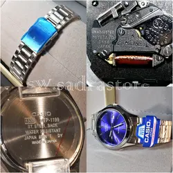 CASIO WATCH MTP1199  کاسیو با موتور قدرتمند میوتا ژاپن ** رنگ بسیار جذاب سرمه ای ** درب استیل ** دارای تاریخ روز شمار