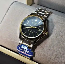 CASIO WATCH MTP1199 اورجینال ساخت ژاپن کاسیو با موتور قدرتمند میوتا ژاپن ** 2 رنگ با صفحه مشکی ** درب استیل ** دارای تاریخ روز شمار