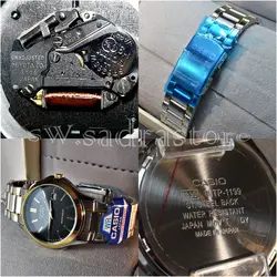 CASIO WATCH MTP1199 اورجینال ساخت ژاپن کاسیو با موتور قدرتمند میوتا ژاپن ** 2 رنگ با صفحه مشکی ** درب استیل ** دارای تاریخ روز شمار