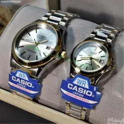 CASIO WATCH MTP1199 اورجینال ساخت ژاپن ست زنانه مردانه کاسیو با موتور قدرتمند میوتا ژاپن ** درب استیل ** دارای تاریخ روز شمار