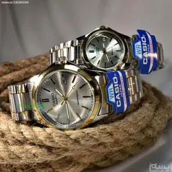 CASIO WATCH MTP1199 اورجینال ساخت ژاپن ست زنانه مردانه کاسیو با موتور قدرتمند میوتا ژاپن ** درب استیل ** دارای تاریخ روز شمار