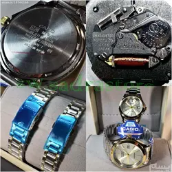 CASIO WATCH MTP1199 اورجینال ساخت ژاپن ست زنانه مردانه کاسیو با موتور قدرتمند میوتا ژاپن ** درب استیل ** دارای تاریخ روز شمار