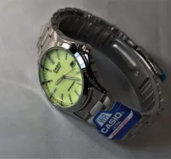 CASIO WATCH MTP1199 اورجینال ساخت ژاپن کاسیو با موتور قدرتمند میوتا ژاپن ** صفحه فسفری ** درب استیل ** دارای تاریخ روز شمار