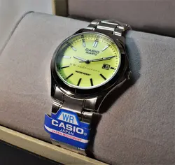 CASIO WATCH MTP1199 اورجینال ساخت ژاپن کاسیو با موتور قدرتمند میوتا ژاپن ** صفحه فسفری ** درب استیل ** دارای تاریخ روز شمار