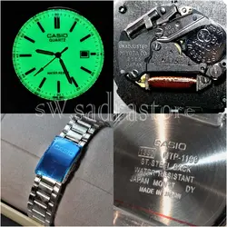 CASIO WATCH MTP1199 اورجینال ساخت ژاپن کاسیو با موتور قدرتمند میوتا ژاپن ** صفحه فسفری ** درب استیل ** دارای تاریخ روز شمار