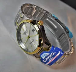 CASIO WATCH MTP1199 اورجینال ساخت ژاپن کاسیو با موتور قدرتمند میوتا ژاپن ** صفحه نقره ای ** درب استیل ** دارای تاریخ روز شمار