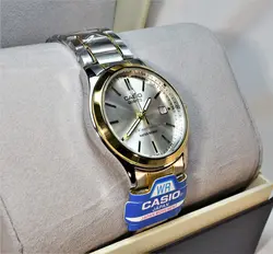 CASIO WATCH MTP1199 اورجینال ساخت ژاپن کاسیو با موتور قدرتمند میوتا ژاپن ** صفحه نقره ای ** درب استیل ** دارای تاریخ روز شمار