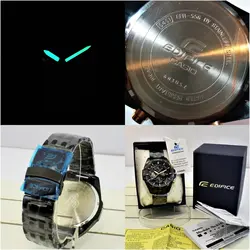 CASIO Edifice EFR-556 ژاپن ادیفایس 4 موتوره کرنوگراف با تقویم روزشمار *** فول استیل *** موتور قدرتمند ژاپن *** کیفیت +AAA